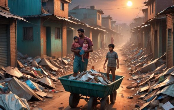 pikaso_texttoimage_modern-flat-A-slum-area-in-Bangladesh-depicting-a-